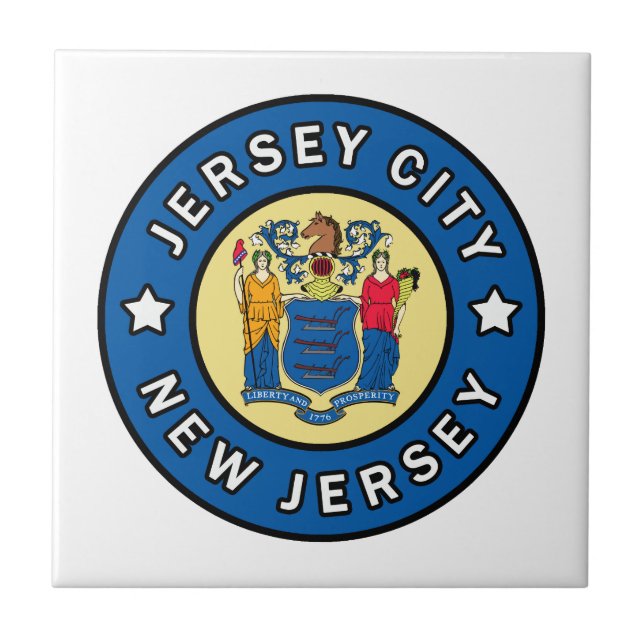 Jersey City New jersey Kakelplatta (Framsidan)