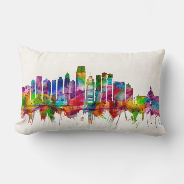 Jersey City New jersey Skyline Lumbarkudde (Framsida)