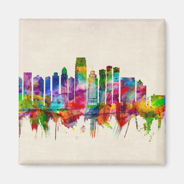 Jersey City New jersey Skyline Magnet (Framsidan)