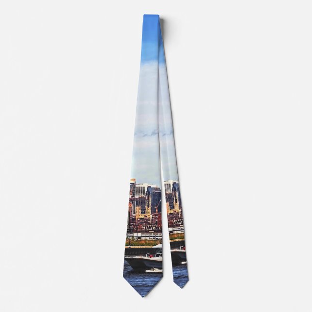 Jersey City NJ - Polisbåt vid Colgate Clock Slips (Framsida)