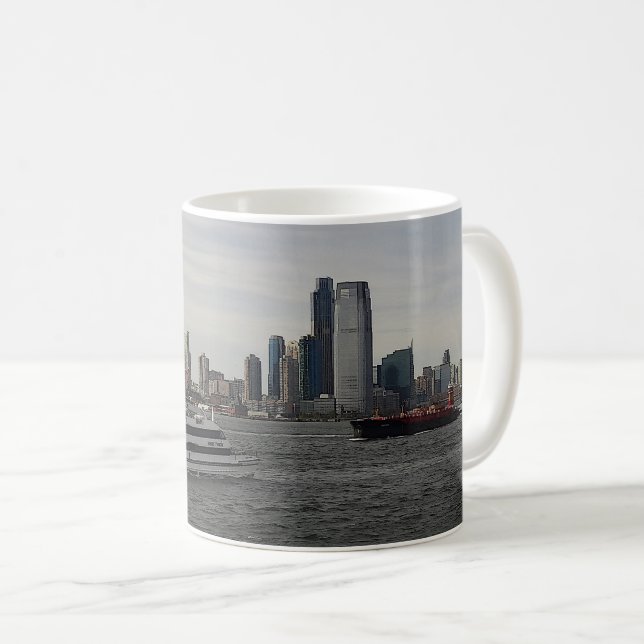 Jersey City Skyline #1 Mugg (Framsida höger)