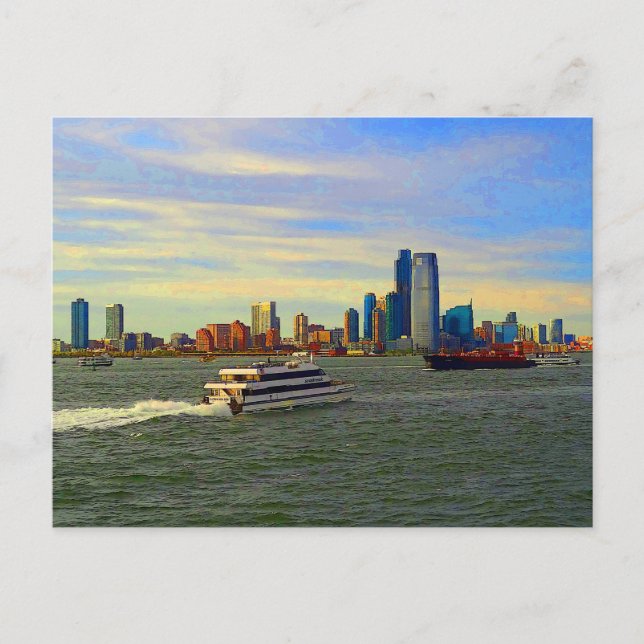 Jersey City Skyline #2-1 vykort (Framsida)
