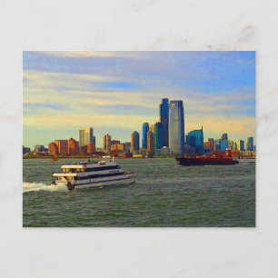 Jersey City Skyline #2-2-vykort Vykort