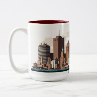 Jersey City Skyline Mugg Illustration