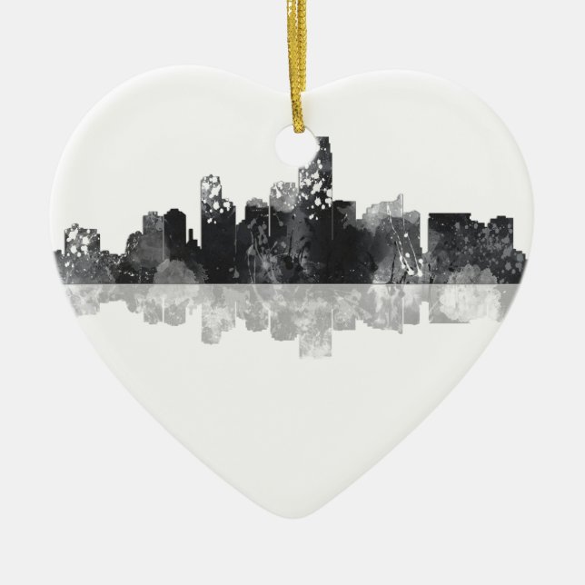 JERSEY CITY som ÄR NYTT - Jersey HORISONT Julgransprydnad Keramik (Framsidan)