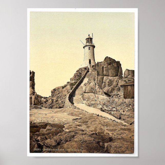 Jersey, Corbiere Lighthouse, III, Kanalöarna Poster (Framsidan)