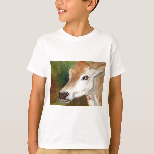 Jersey Cow aceo Barn Sweatshirt Tee Shirt (Framsida)