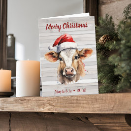 Jersey Cow "Moory Jul", mappat Helgdag-kort Helgkort