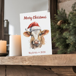 Jersey Cow "Moory Jul", mappat Helgdag-kort Helgkort