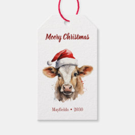 Jersey Cow "Moory jul" Presentetikett