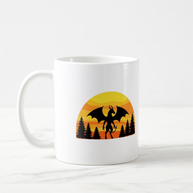 Jersey Devil Sunset — Vintage Kryptid Kaffemugg (Vänster)