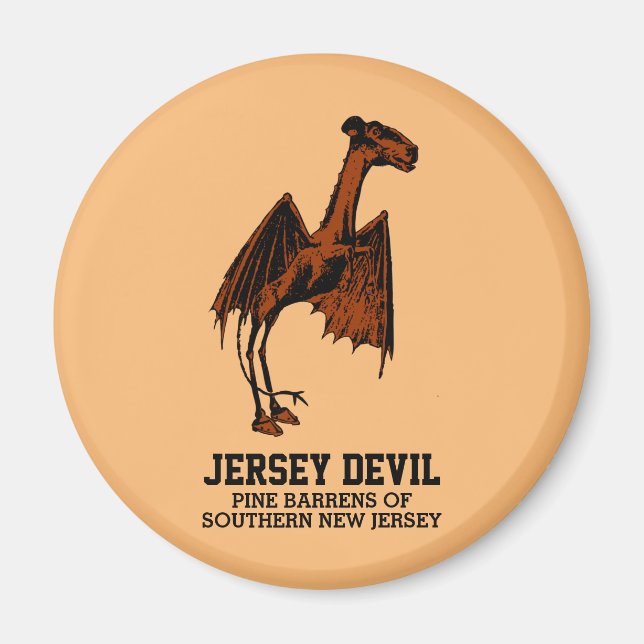 Jersey Djävulen Creature Cryptid Anpassade Text Mo Magnet (Framsidan)