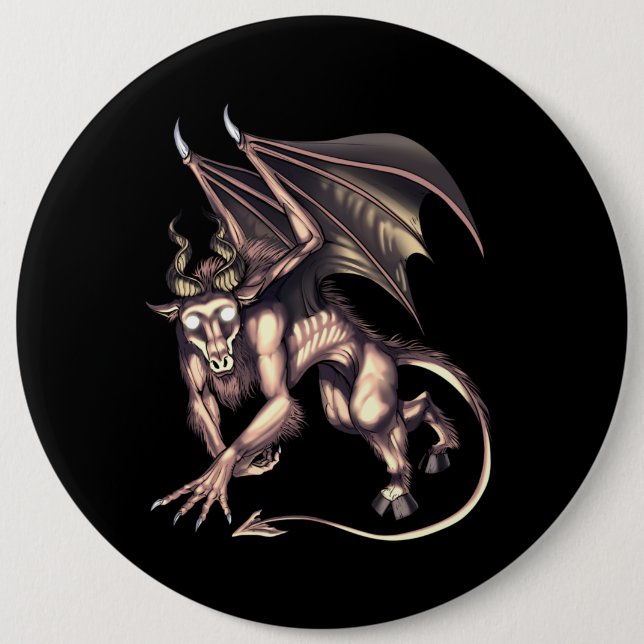 Jersey Djävulen Cryptid Creature Knapp (Framsida)