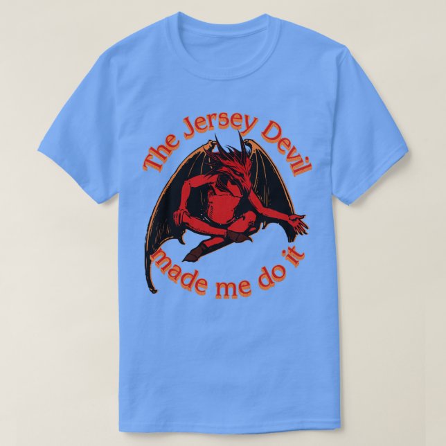 Jersey Djävulen gjorde det. T Shirt (Design framsida)