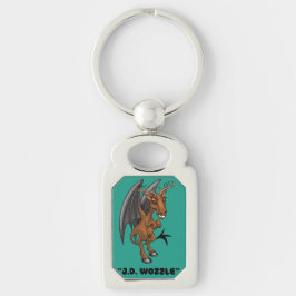 Jersey Djävulen ’J.D. Kryptid Rektangulärt Silverfärgad Nyckelring