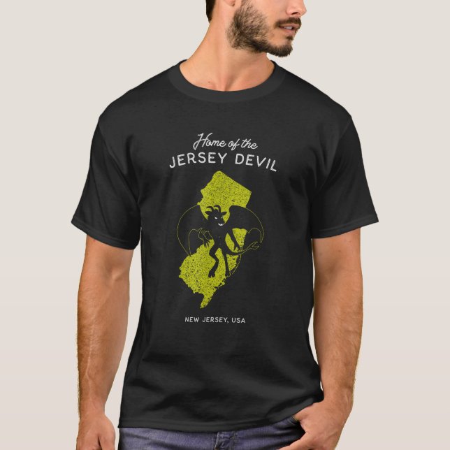 Jersey Djävulen New jersey USA T Shirt (Framsida)