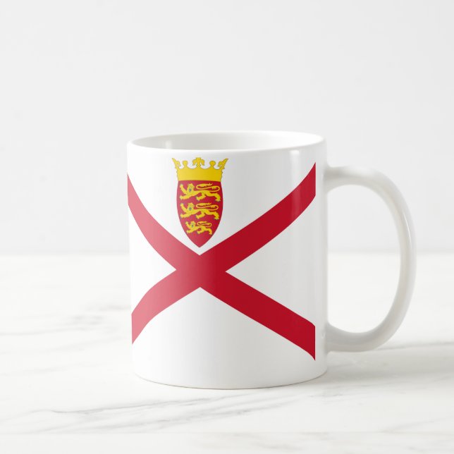 Jersey Flagga Ceramic Mugg (Höger)