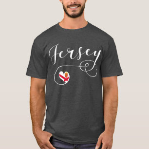 Jersey Flagga Heart, Kanalöarna T Shirt