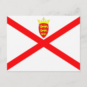 Jersey Flagga Vykort