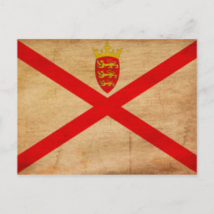 Jersey Flagga Vykort