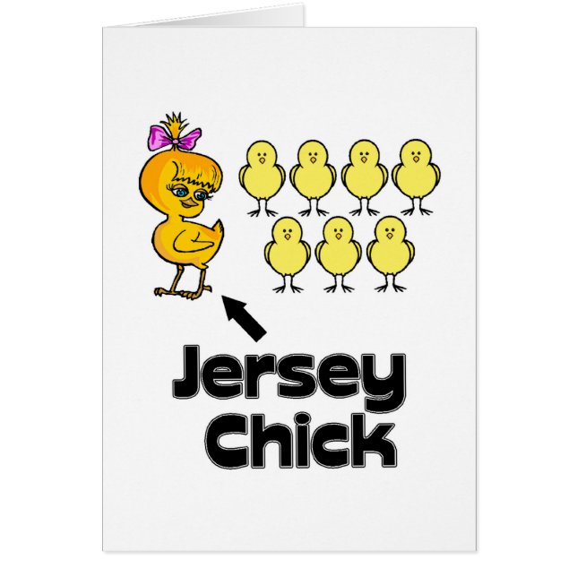 Jersey flicka en av en sort hälsningskort (Framsidan)