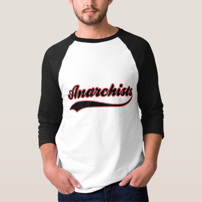 Jersey för anarkistFauxbaseball T-tröja Tee (Framsida)