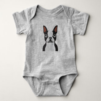 Jersey för babyBoston Terrier Bodysuit Tee Shirt