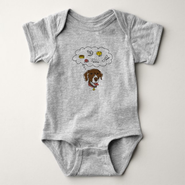 Jersey för GSP-tankebaby Bodysuit Tee (Framsida)