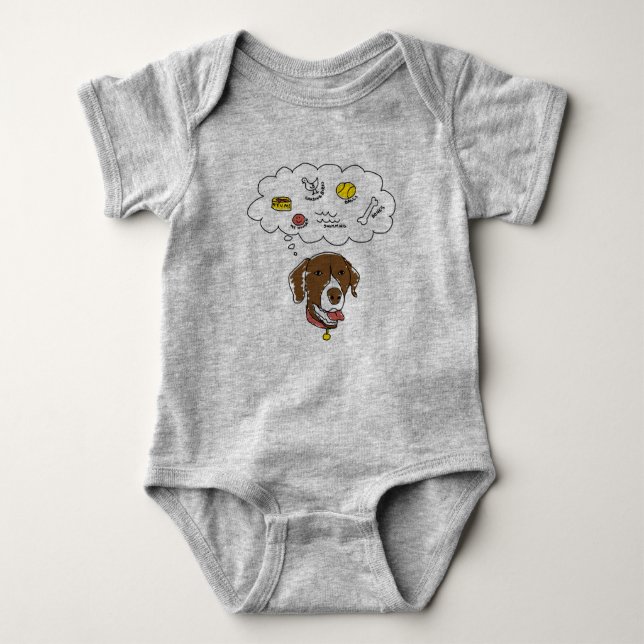 Jersey för GSP-tankebaby Bodysuit Tee Shirt (Framsida)