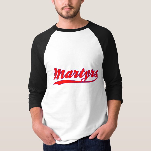 Jersey för martyrFauxbaseball T-tröja T Shirt (Framsida)