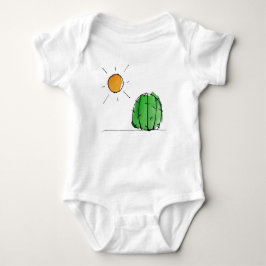 Jersey för sol- och kaktusvattenfärgbaby Bodysuit Tee