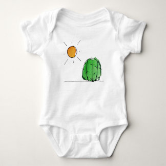 Jersey för sol- och kaktusvattenfärgbaby Bodysuit Tee