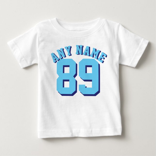 Jersey för sportar för blått- & vitbaby | design t shirt (Framsida)