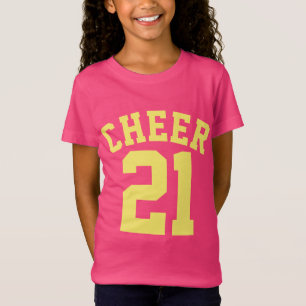 Jersey för sportar för shock rosa- & gultungar tee shirt