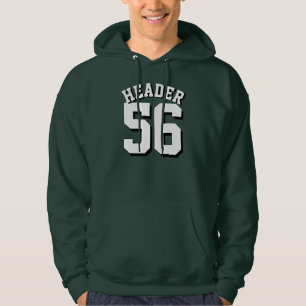 Jersey för sportar för skoggrönt- & vitvuxen sweatshirt