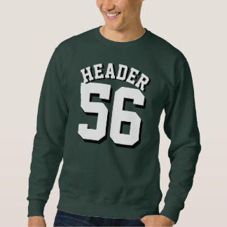 Jersey för sportar för skoggrönt- & vitvuxen | sweatshirt
