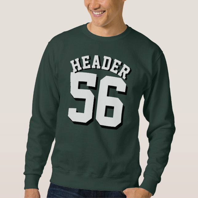 Jersey för sportar för skoggrönt- & vitvuxen | sweatshirt (Framsida)
