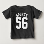Jersey för sportar för svart- & vitbaby | design tee<br><div class="desc">Jersey för sportar för svart- & vitbaby | design •,  BabysportT-tröja</div>