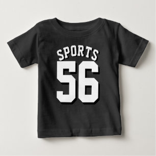 Jersey för sportar för svart- & vitbaby   design tee