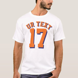 Jersey för sportar för vit- & orangevuxen desi tee