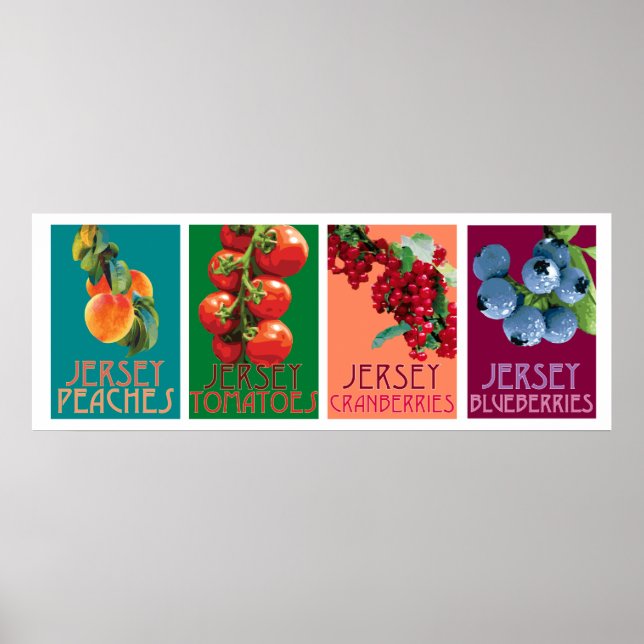 Jersey Fruits Poster vågrät (Framsidan)