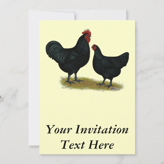 Jersey Giant Chickens Inbjudningar (Framsida)