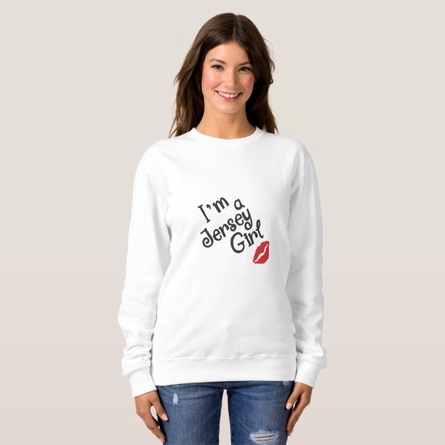 Jersey Girl Basic Sweatshirt T Shirt (Hel framsida)