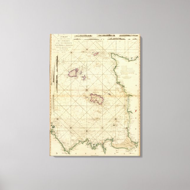 Jersey, Guernsey Canvastryck (Framsida)
