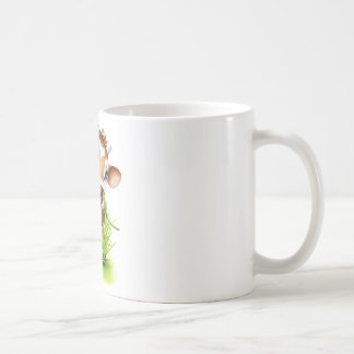 Jersey ko på gräs kaffemugg