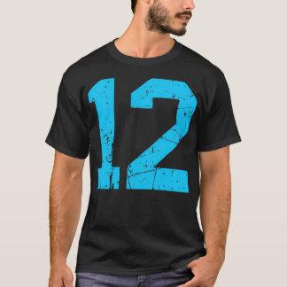 Jersey Lucky Number #12 Sports Uniform Himlar Blue T Shirt