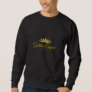 jersey negro con diseño dorado. lång ärmad tröja