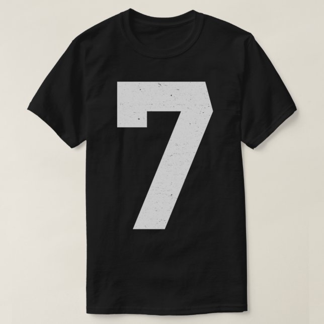 Jersey Number #7 Athletic Stil Sports Graphic T Shirt (Design framsida)