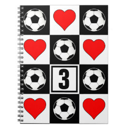Jersey Number Checker-sport för anpassningsbar fot Anteckningsbok
