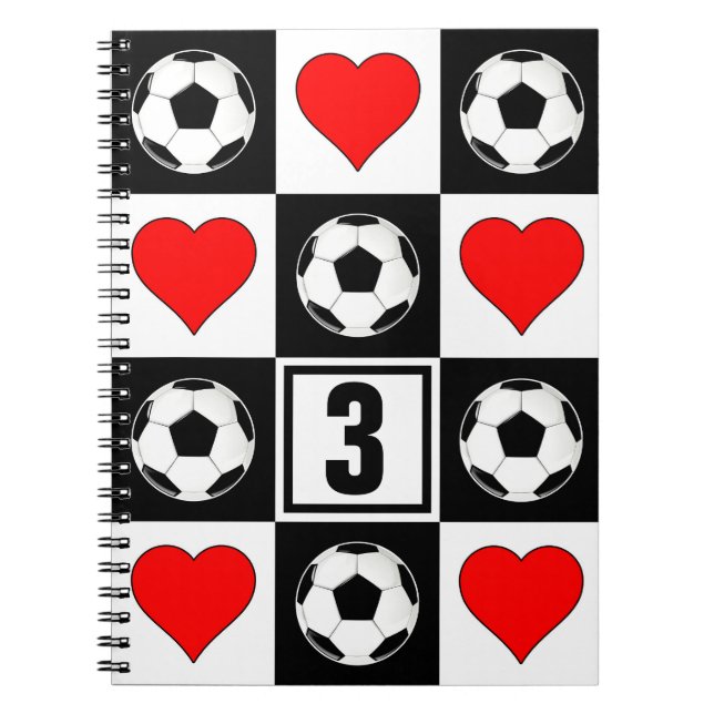 Jersey Number Checker-sport för anpassningsbar fot Anteckningsbok (Framsidan)
